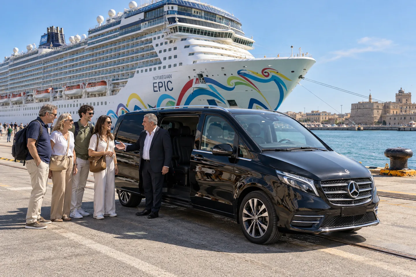 Prelievo al porto di Civitavecchia per un’escursione privata
